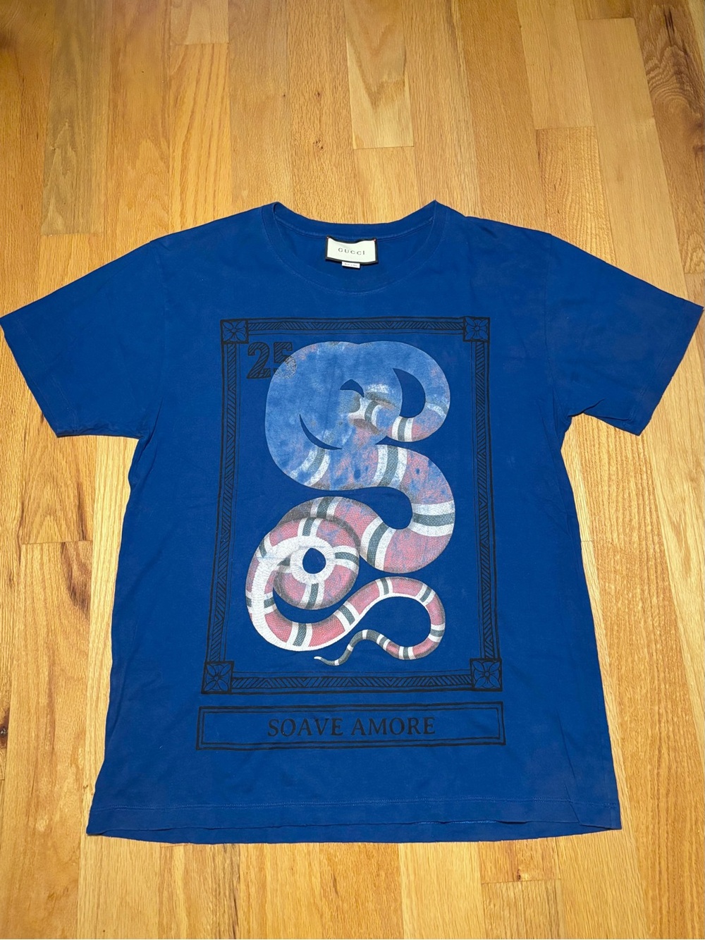 Gucci Royal Blue Snake Tshirt